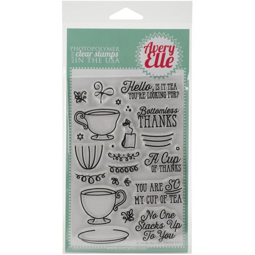 Avery Elle Tea Time Clear Stamp Set