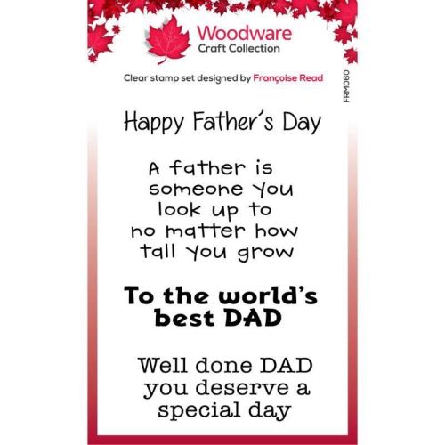 Woodware Best Dad Clear Stamp Set