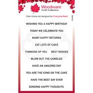 Birthday Strips Sentiment Clear Stamp Set 