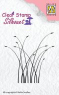 Blooming Grass Silhouette Clear Stamp