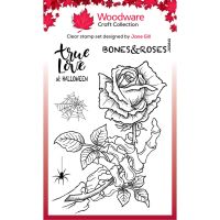 Woodware Bones and Rose Clear Stamp Set