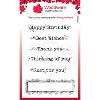 Woodware Boxed Greetings Clear Stamp Set