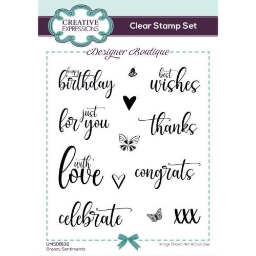 Breezy Sentiments Clear Stamp Set