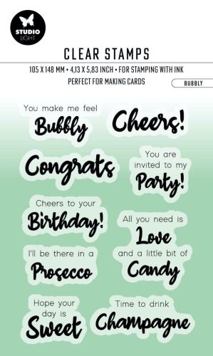 Bubbly Sentiments Clear Stamp Set