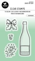 Champagne Bottle Clear Stamp Set