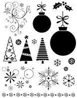 Christmas Baubles Clear Stamp