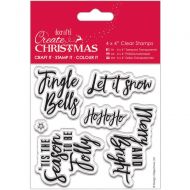 Hand Written Christmas Greetings Clear Stamp Set