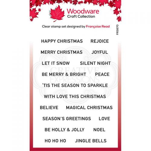 Christmas Sentiment Strips Clear Stamp Set 