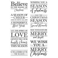 Believe in the Magic Christmas Sentiments Clear Stamp Set 