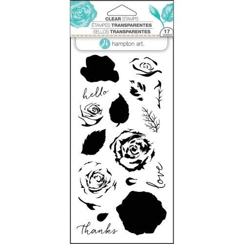 Hampton Art Rose Colour Layering Clear Stamp Set 