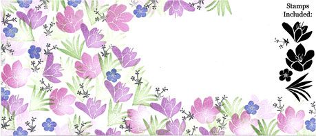 Majestix Crocus Garden Clear Stamp Set