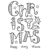 Curly Christmas Clear Stamp