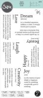 Dictionary Definitions Sentiment Clear Stamp Set