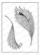 Feathers Cling Rubber Stamp Set