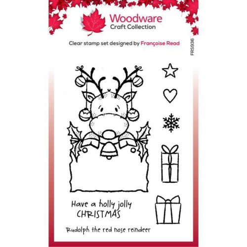 Festive Rudolph Christmas Clear Stamp Set