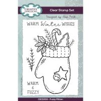 Fuzzy Mitten Christmas Clear Stamp Set