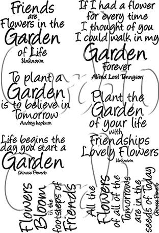 Cardio Garden Quotes Clear Stamp Set