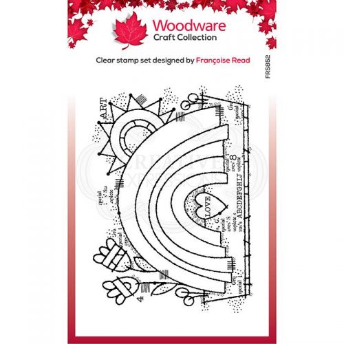 Woodware Garden Rainbow Clear Stamp