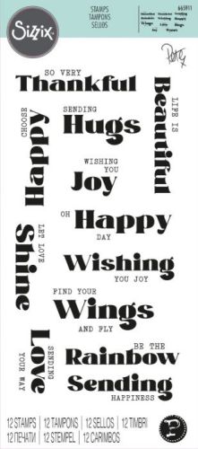 Good Vibes #4 Sentiment Phrases Clear Stamp Set