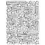 Graduation Background Cling Rubber Stamp