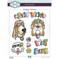 Designer Boutique Hippie Dogs Clear Stamp Set