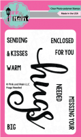 Pink and Main Hugs Word Stamp