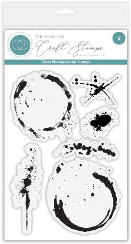 Ink And Coffee Stains Clear Stamp Set