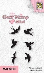 Flying Birds Mini Clear Stamp 