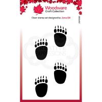 Mini Polar Bear Paw Prints Clear Stamp