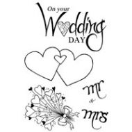 Wedding Hearts Clear Stamp