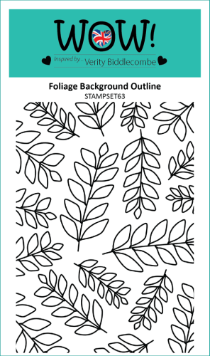 Outline Foliage Background Stamp