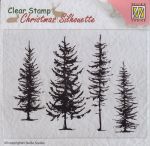Christmas Pine Trees Clear Stamp