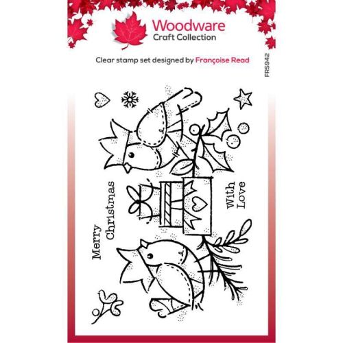 Robin Party Christmas Clear Stamp Set