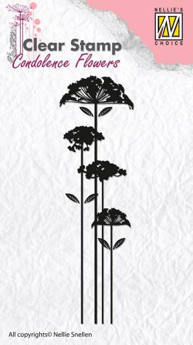 Silhouette Flower Stems Clear Stamp