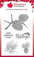 Sketchy Pine Cones Christmas Clear Stamp Set