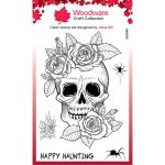 Woodware Skull and Roses Clear Stamp Set