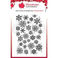 Woodware Snowflake Flurry Clear Stamp Set
