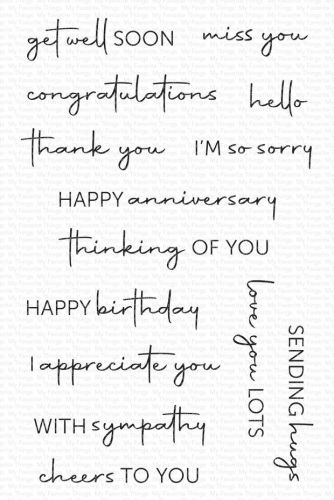Something For Everything Sentiments Clear Stamp Set 