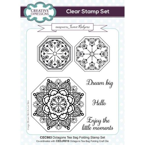 Tea Bag Folding Clear Stamp Set Octagons