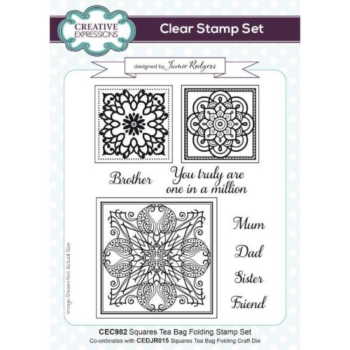 Teabag Folding Clear Stamp Set Squares