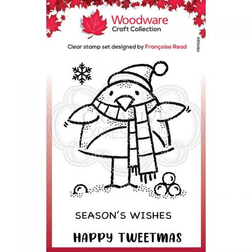 Woodware Tweetmas Robin Clear Stamp Set