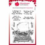 Vintage Typewriter Clear Stamp Set