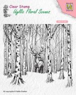Winter Scene Clear Stamp Deer in Forest