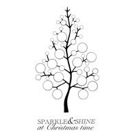 Woodware Bubble Bloom Festive Tree Clear Stamp 