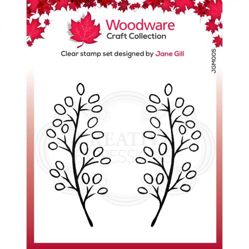 Woodware Carla Leaf Stamp Set