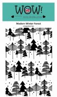 WOW Modern Winter Forest Clear Background Stamp
