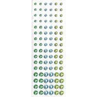 Self Adhesive Crystals Green Lt Blue Lime