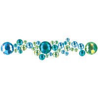 Self Adhesive Crystal Clusters Green Blue Turquoise