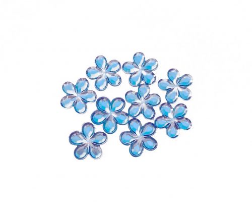 10mm Crystal Flowers Blue