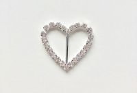 Diamante Buckle Slider Heart Shaped